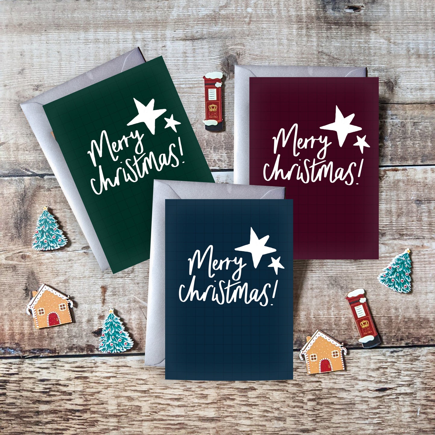 Burgundy Christmas Card