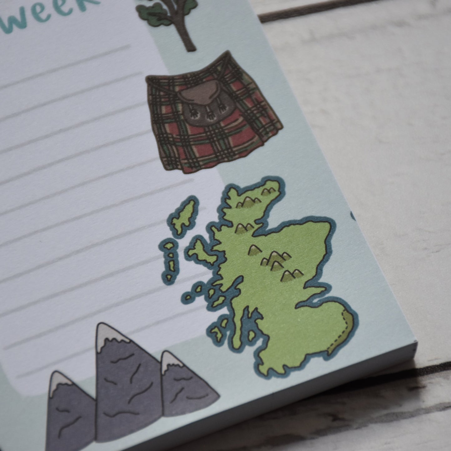 Scotland A4 Weekly Planner