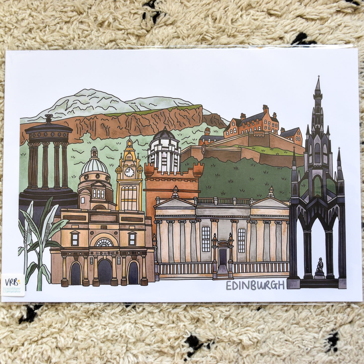 Edinburgh Landmarks Print