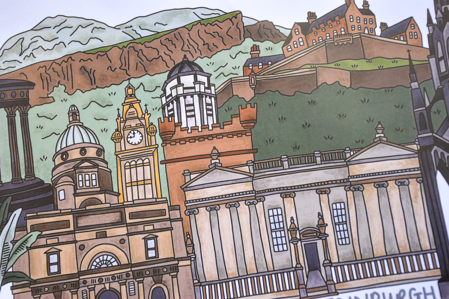 Edinburgh Landmarks Print
