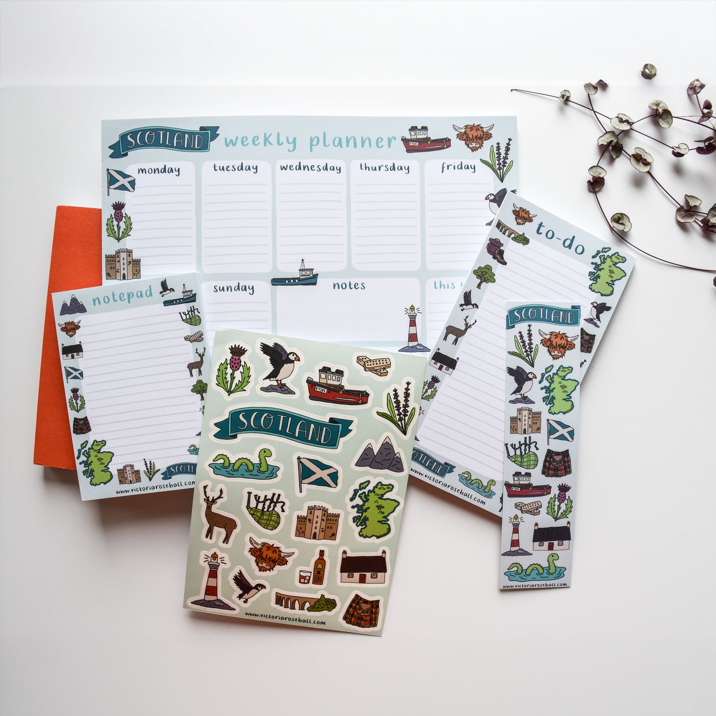 Scotland Illustrated Bookmark