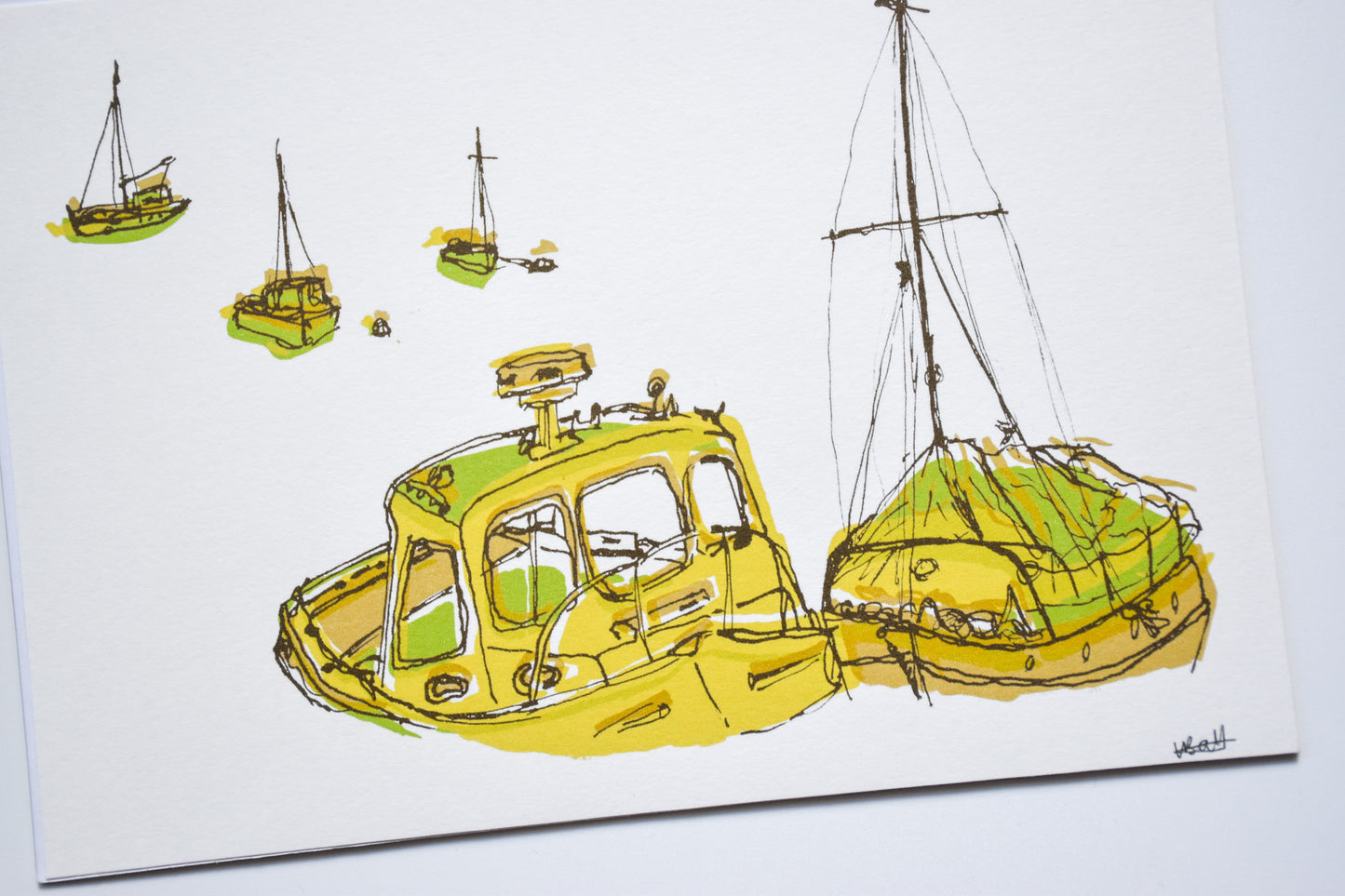 Boat Print - Green