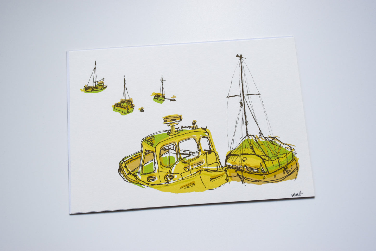 Boat Print - Green