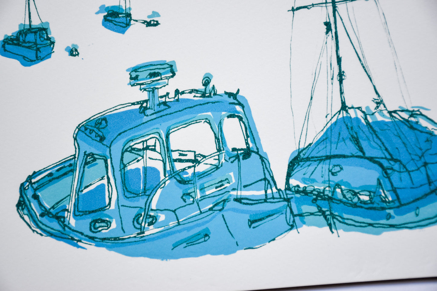 Boat Print - Blue