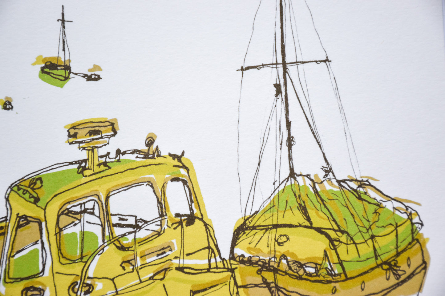 Boat Print - Green
