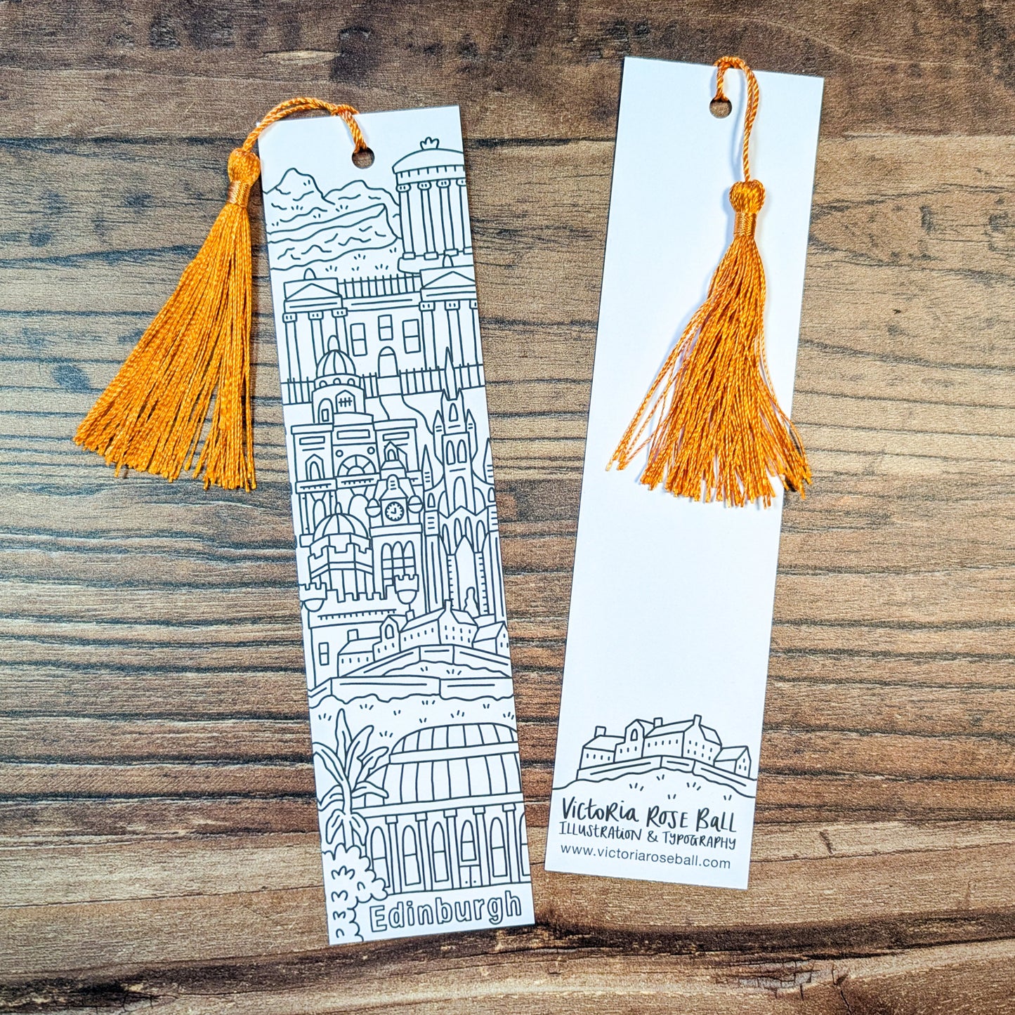 Edinburgh Colouring Bookmark
