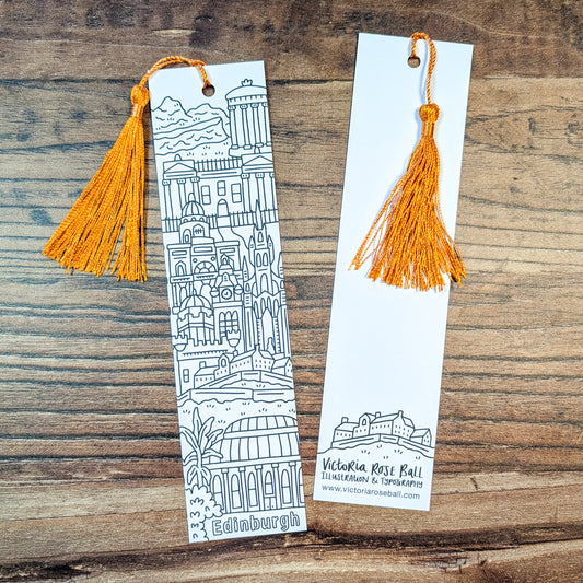 Edinburgh Colouring Bookmark