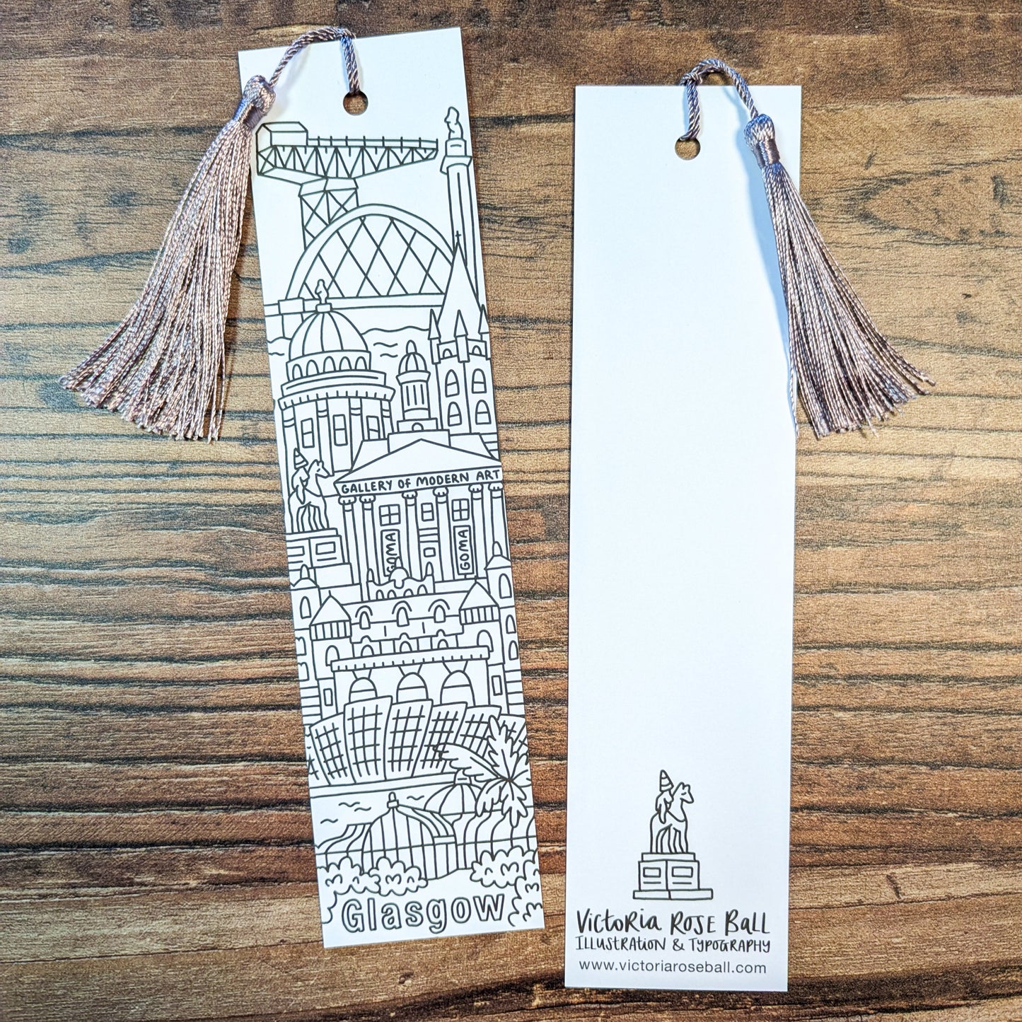 Glasgow Colouring Bookmark