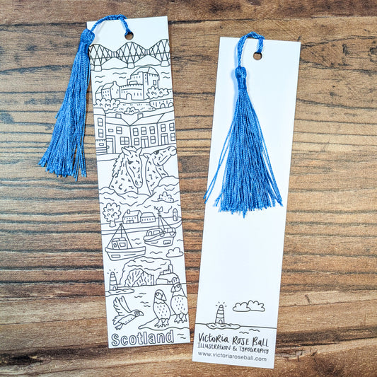 Scotland Colouring Bookmark