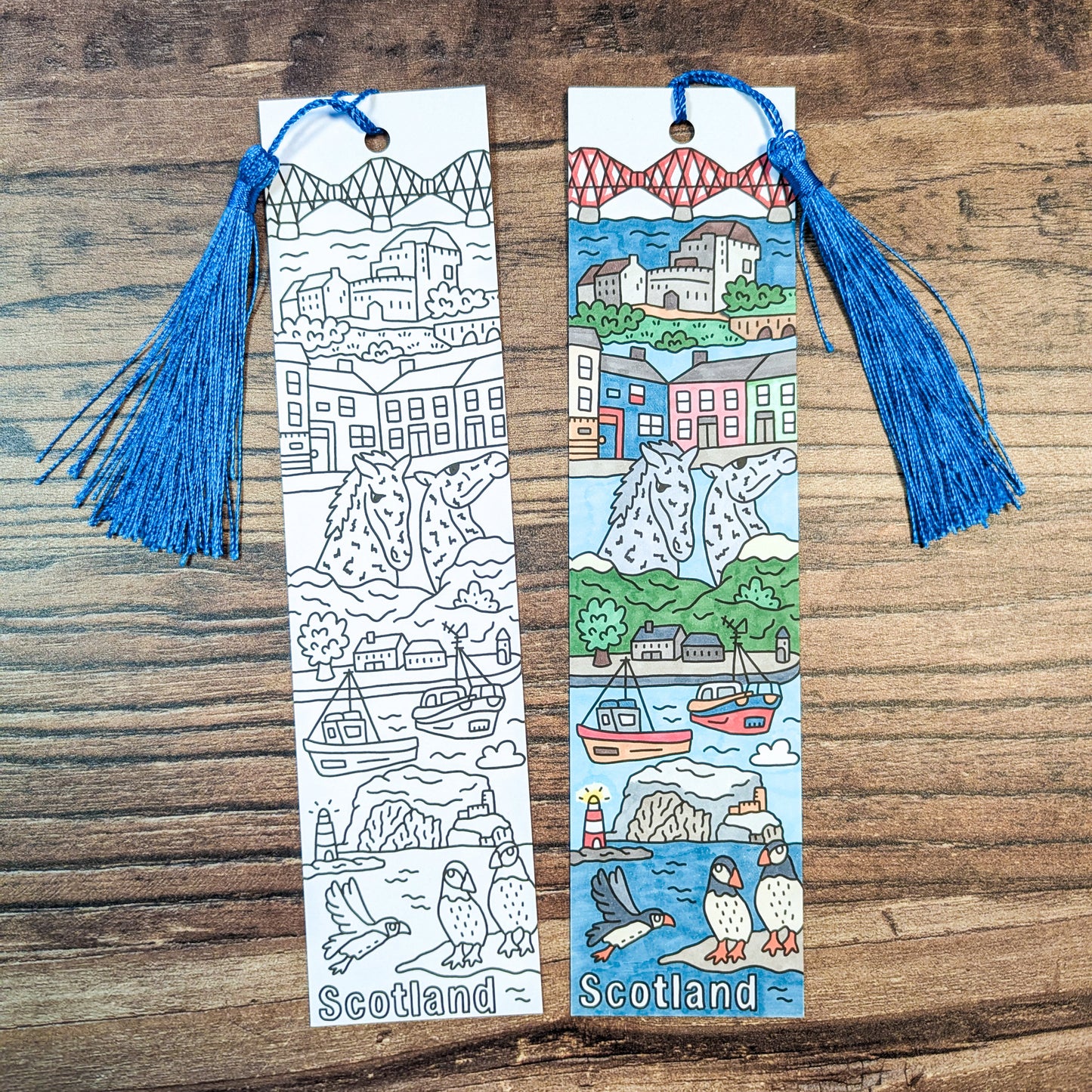 Scotland Colouring Bookmark