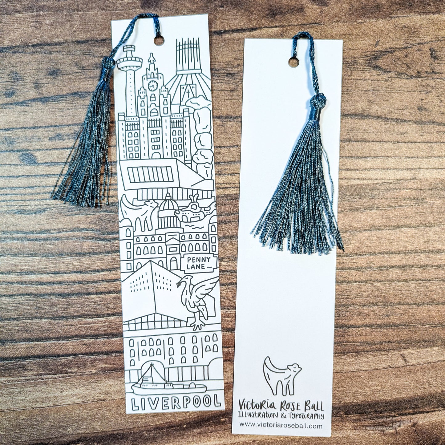 Liverpool Colouring Bookmark