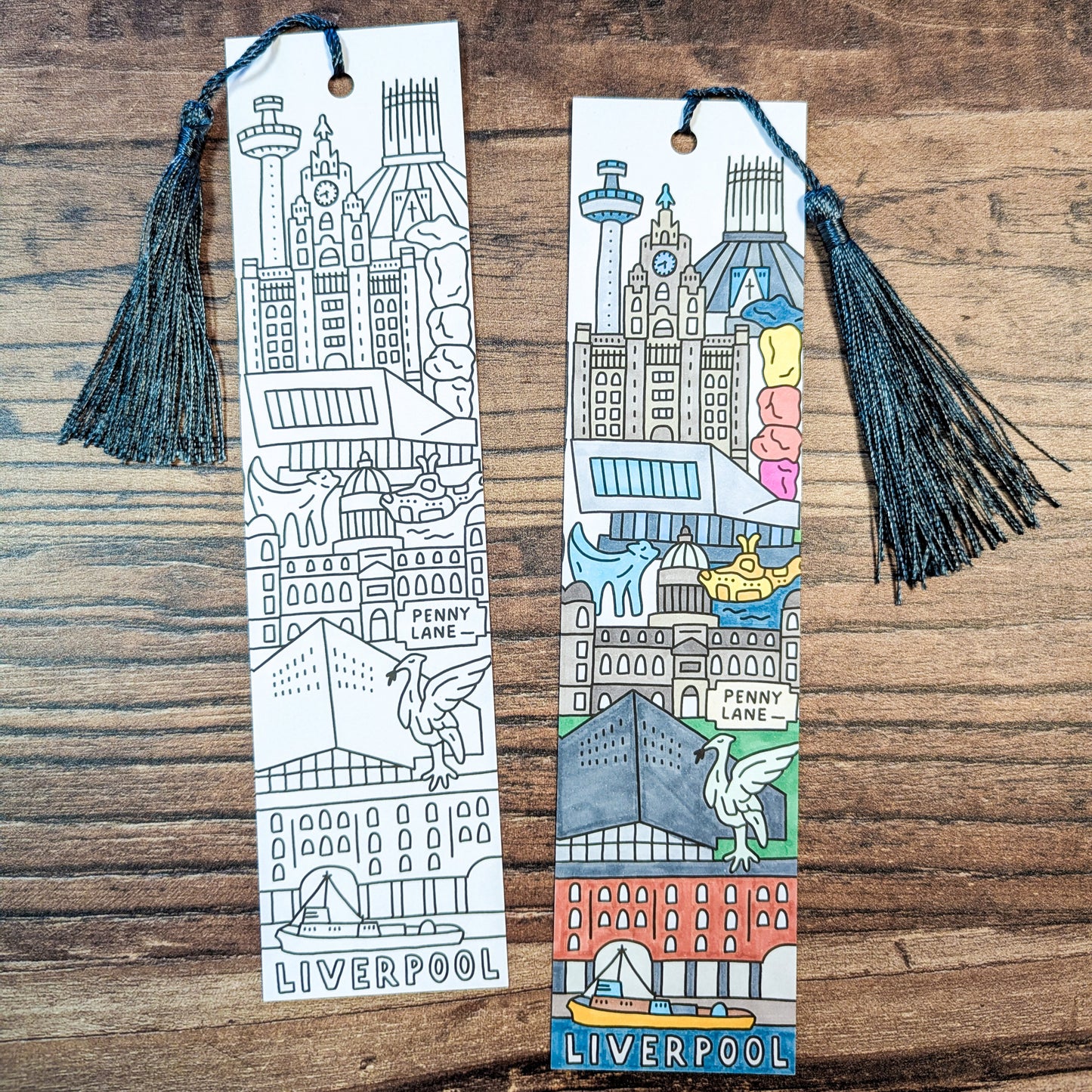 Liverpool Colouring Bookmark