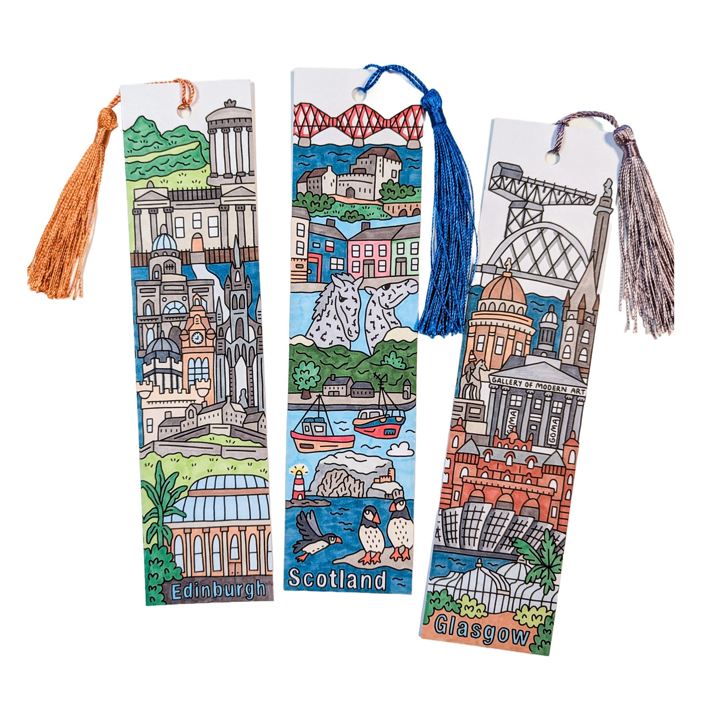 Scotland Colouring Bookmark