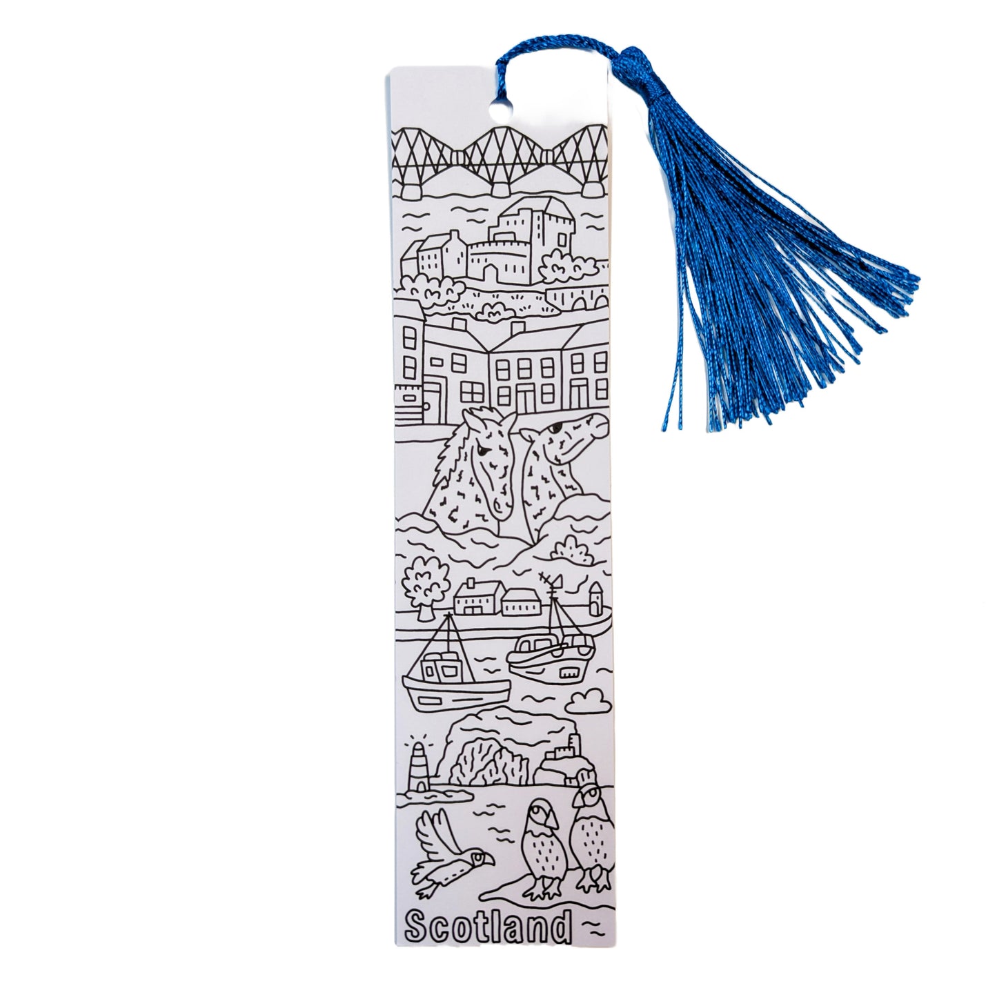 Scotland Colouring Bookmark