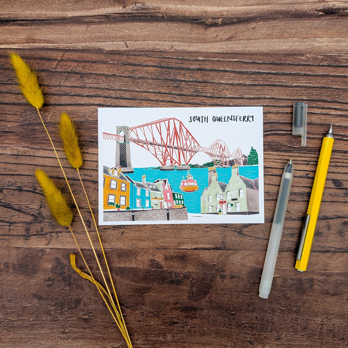South Queensferry Illustrated Postcard