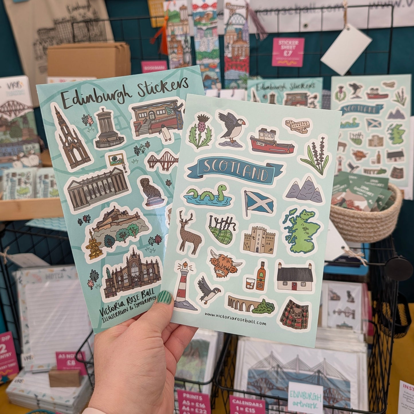 Edinburgh Illustrated Sticker Sheet