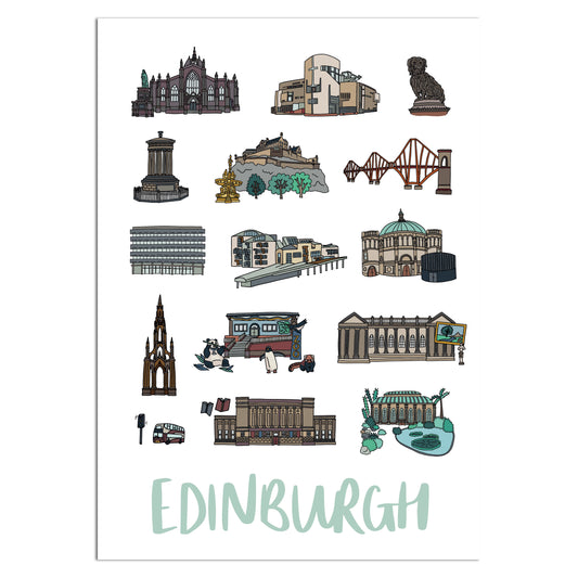 Edinburgh Icons Print