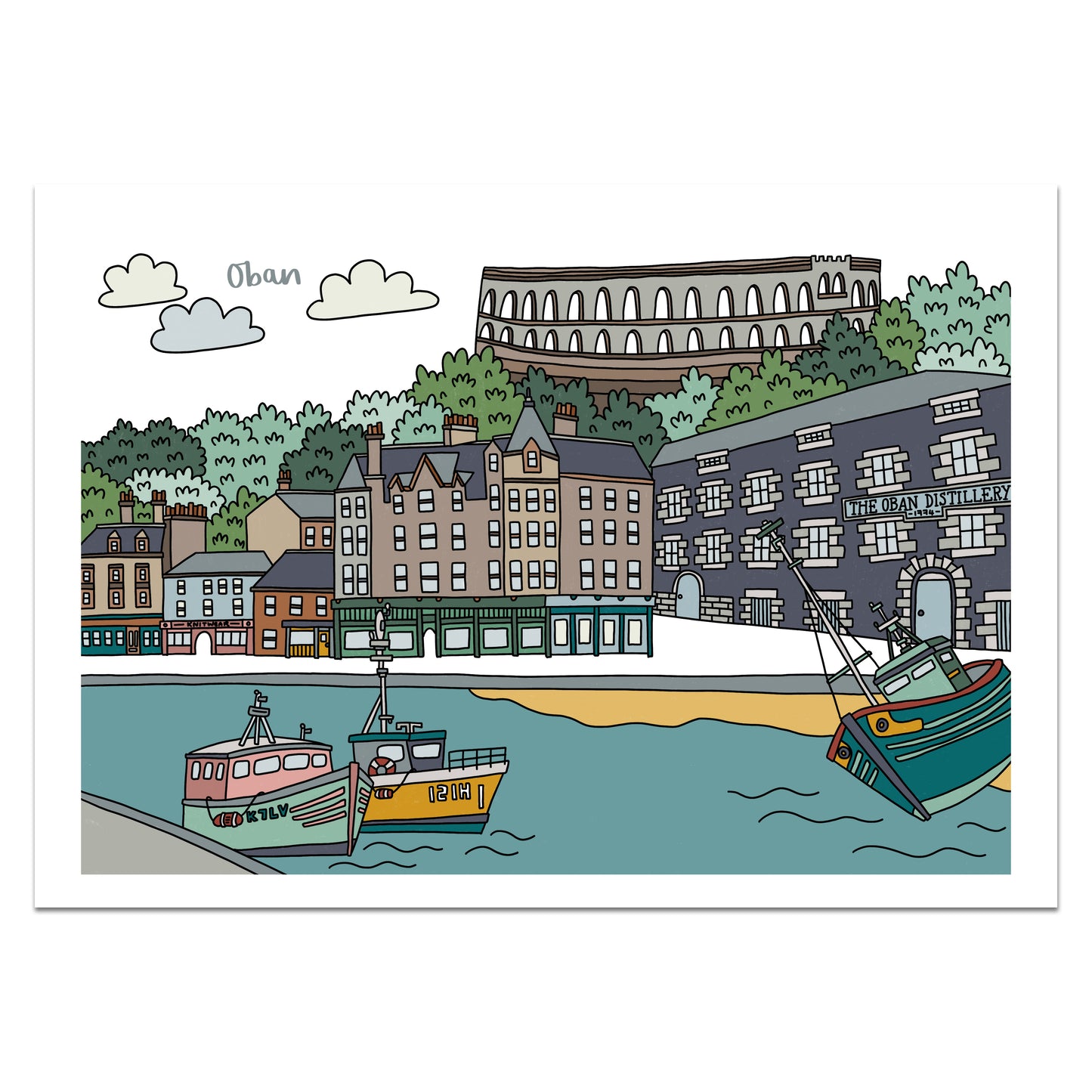 Oban (outlined) Print