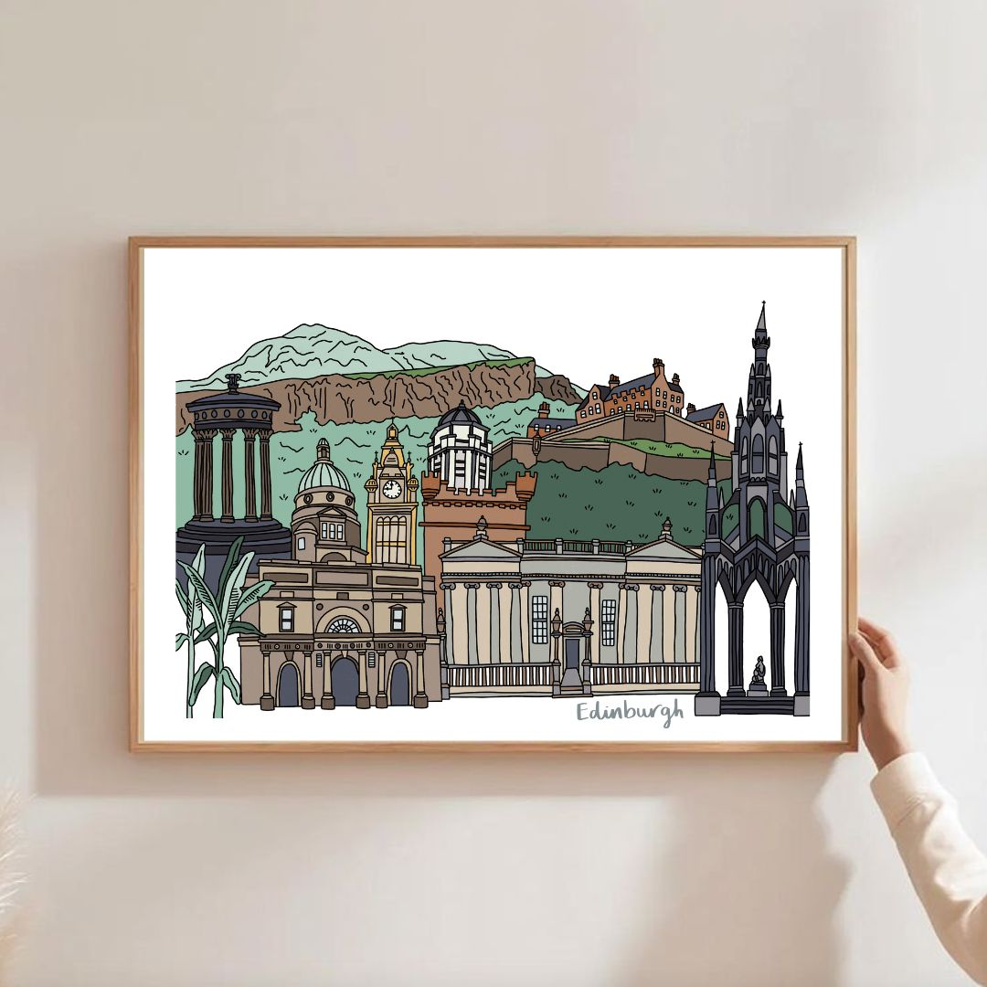 Edinburgh Landmarks Print