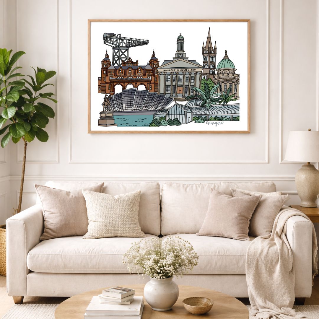 Glasgow Landmarks Print