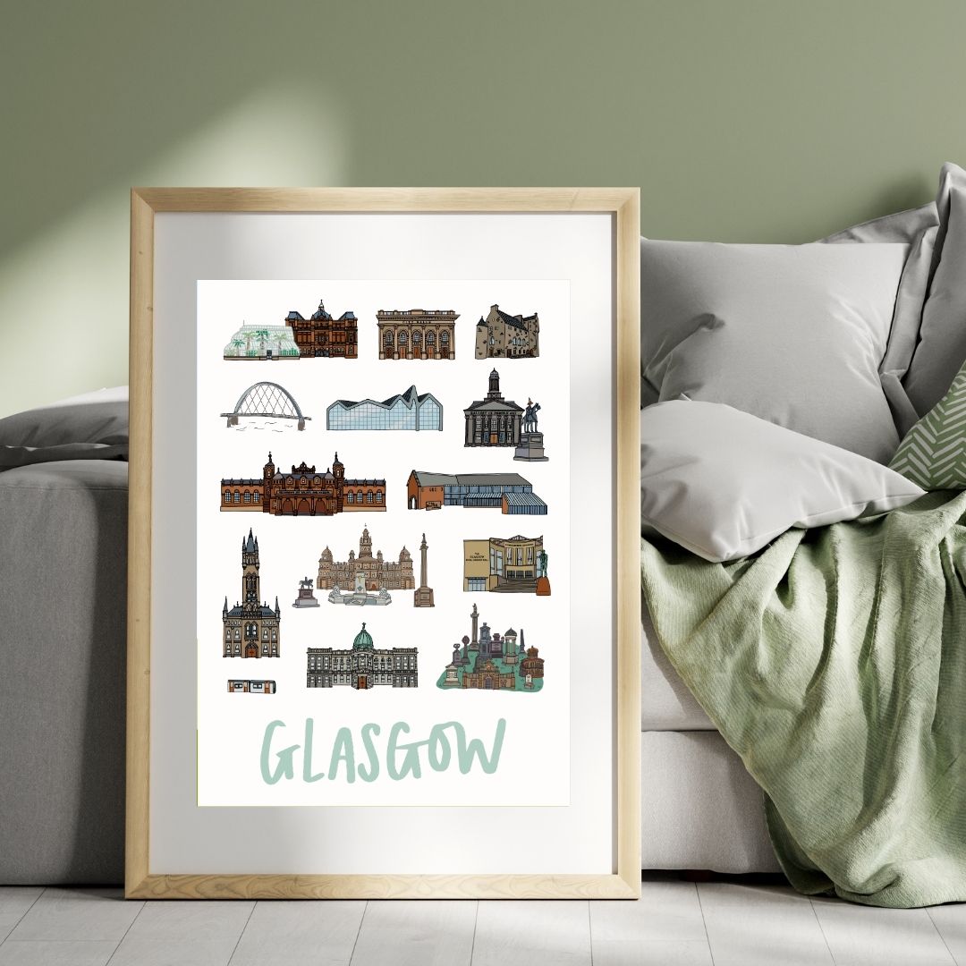 Glasgow Icons Print