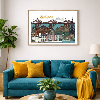 Scotland Landmarks Print