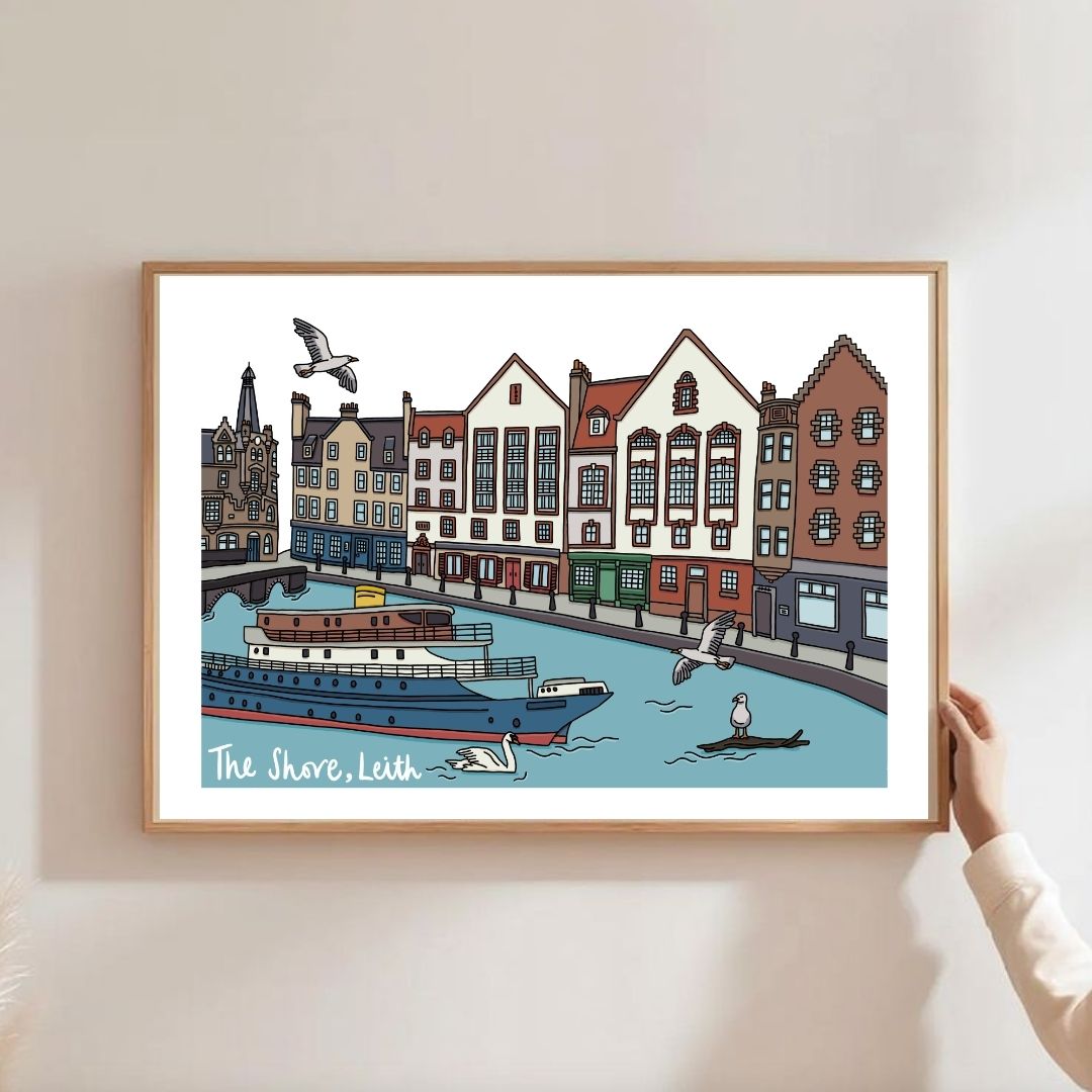 The Shore Leith Edinburgh Illustrated Print