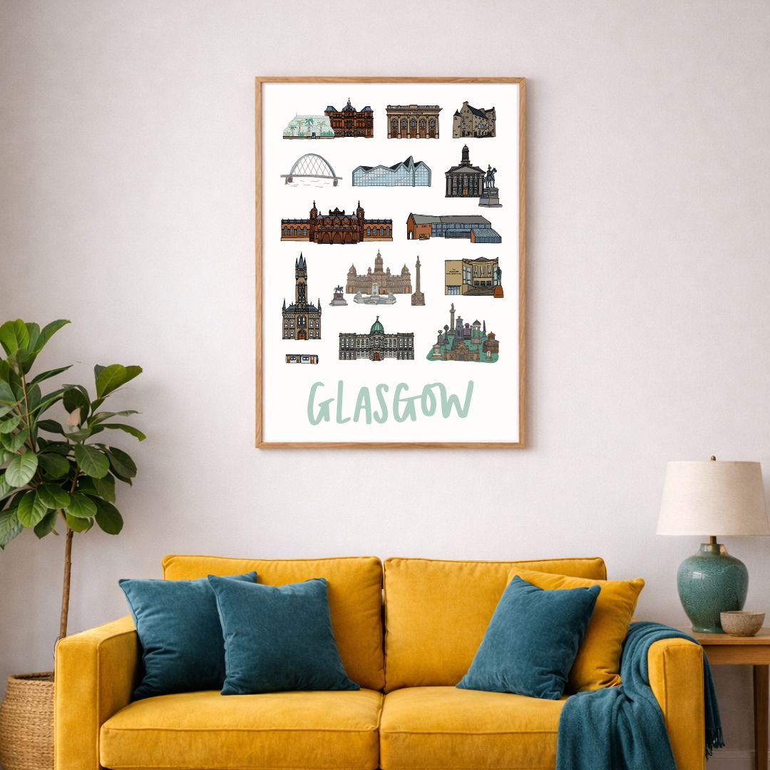 Glasgow Icons Print