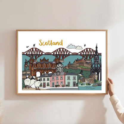 Scotland Landmarks Print
