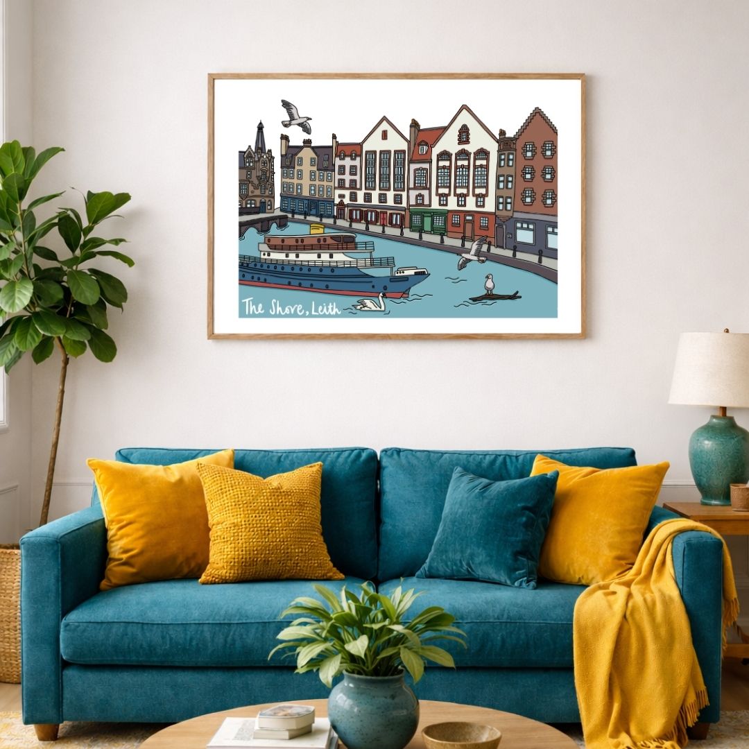 The Shore Leith Edinburgh Illustrated Print