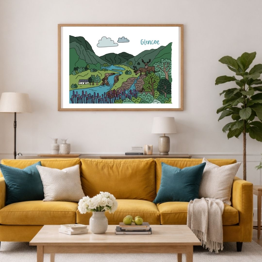 Glencoe Illustrated Print