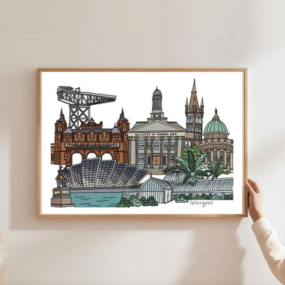 Glasgow Landmarks Print