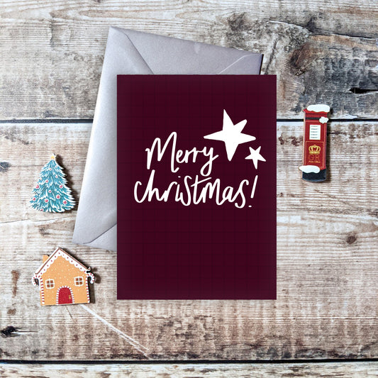 Burgundy Christmas Card