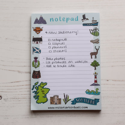 Scotland A6 Notepad