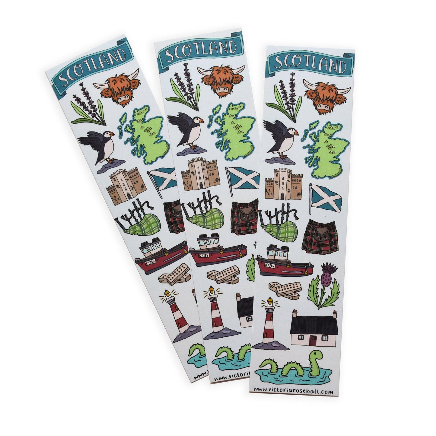 Scotland Illustrated Bookmark
