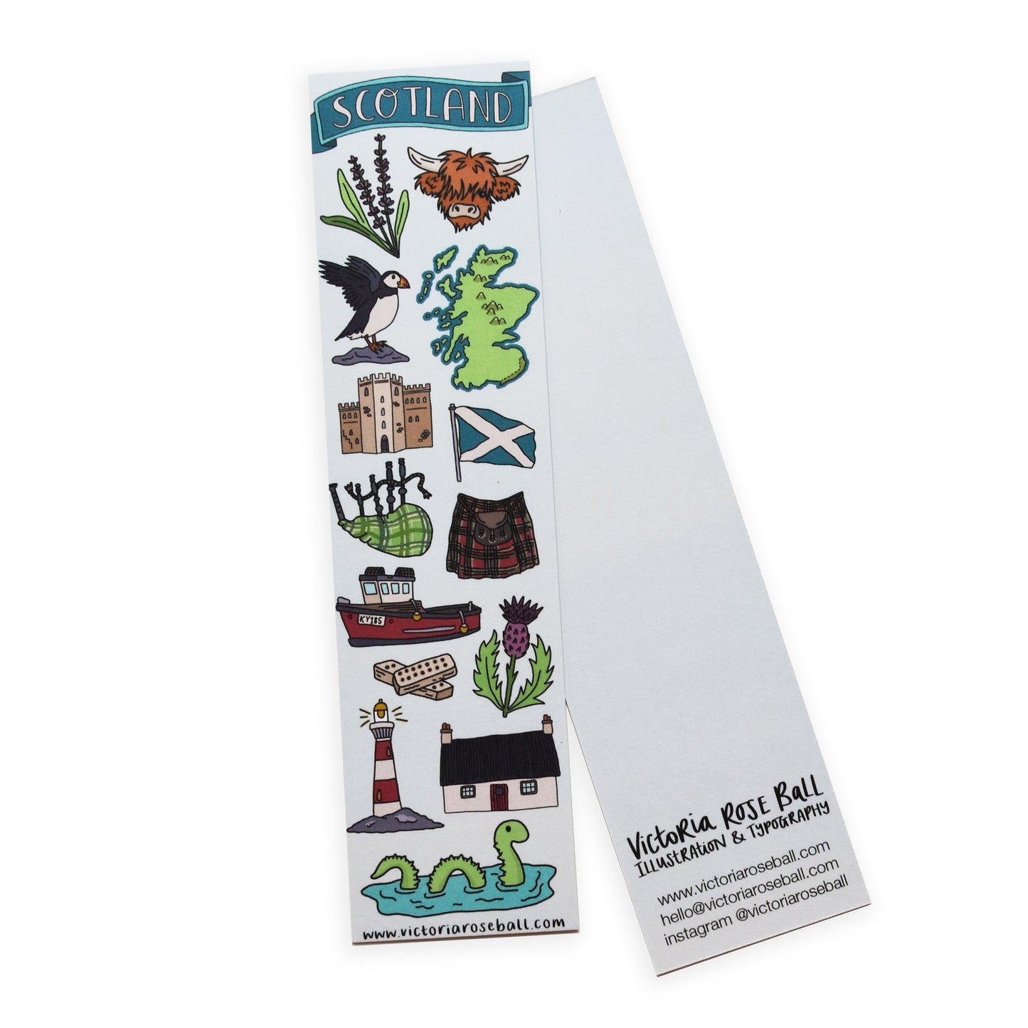 Scotland Illustrated Bookmark