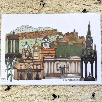 Edinburgh Landmarks Print