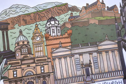 Edinburgh Landmarks Print