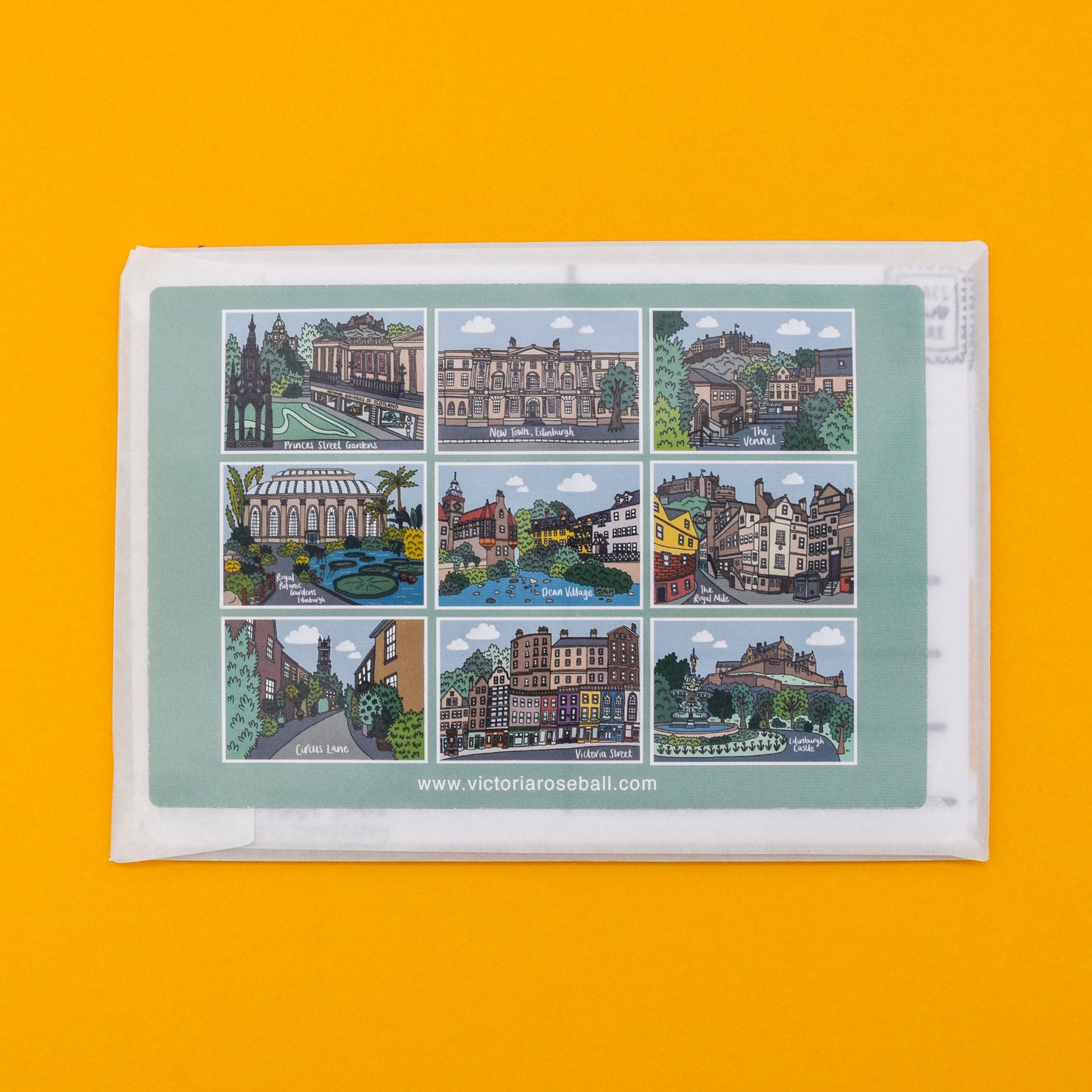 Edinburgh Illustrated Postcard Set