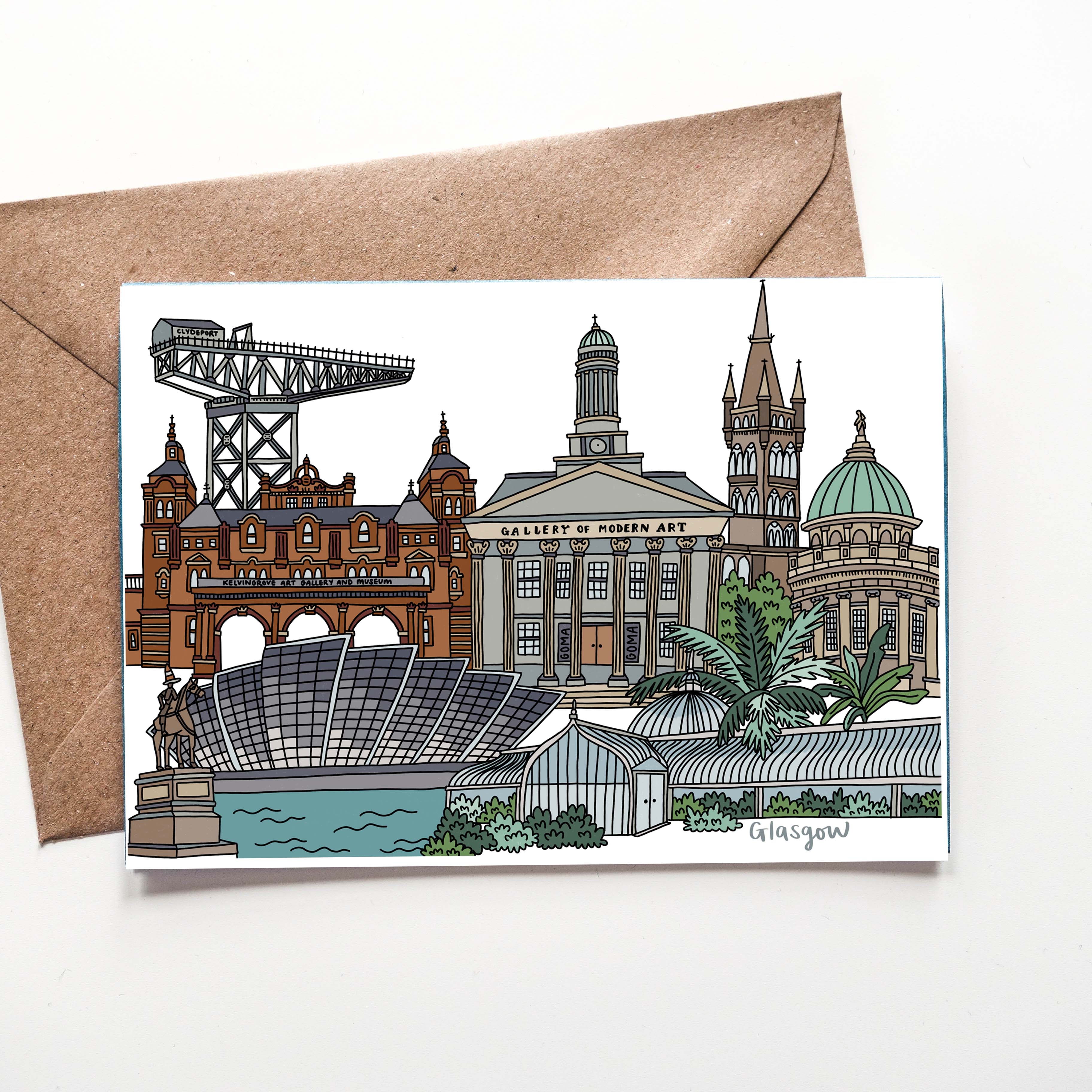 Glasgow Landmarks Card – Victoria Rose Ball