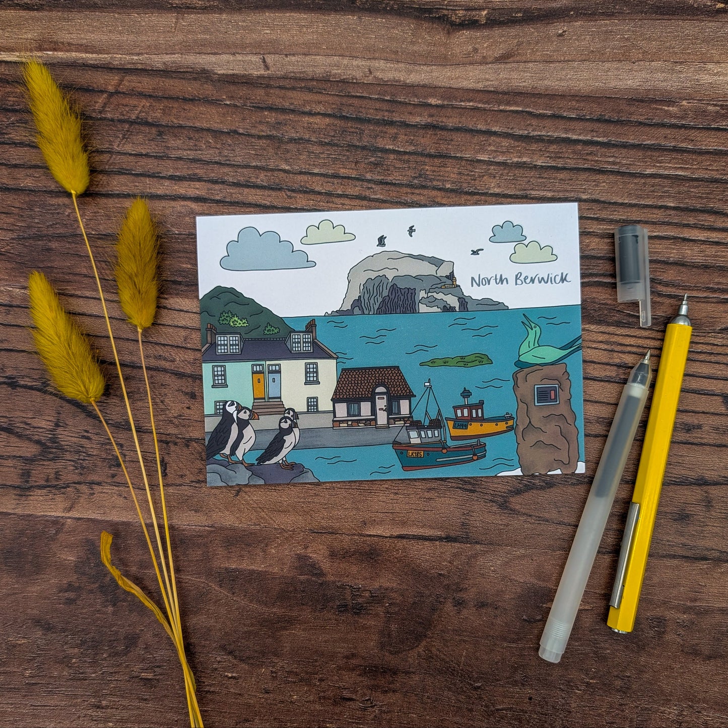 North Berwick East Lothian Illustrated Postcard