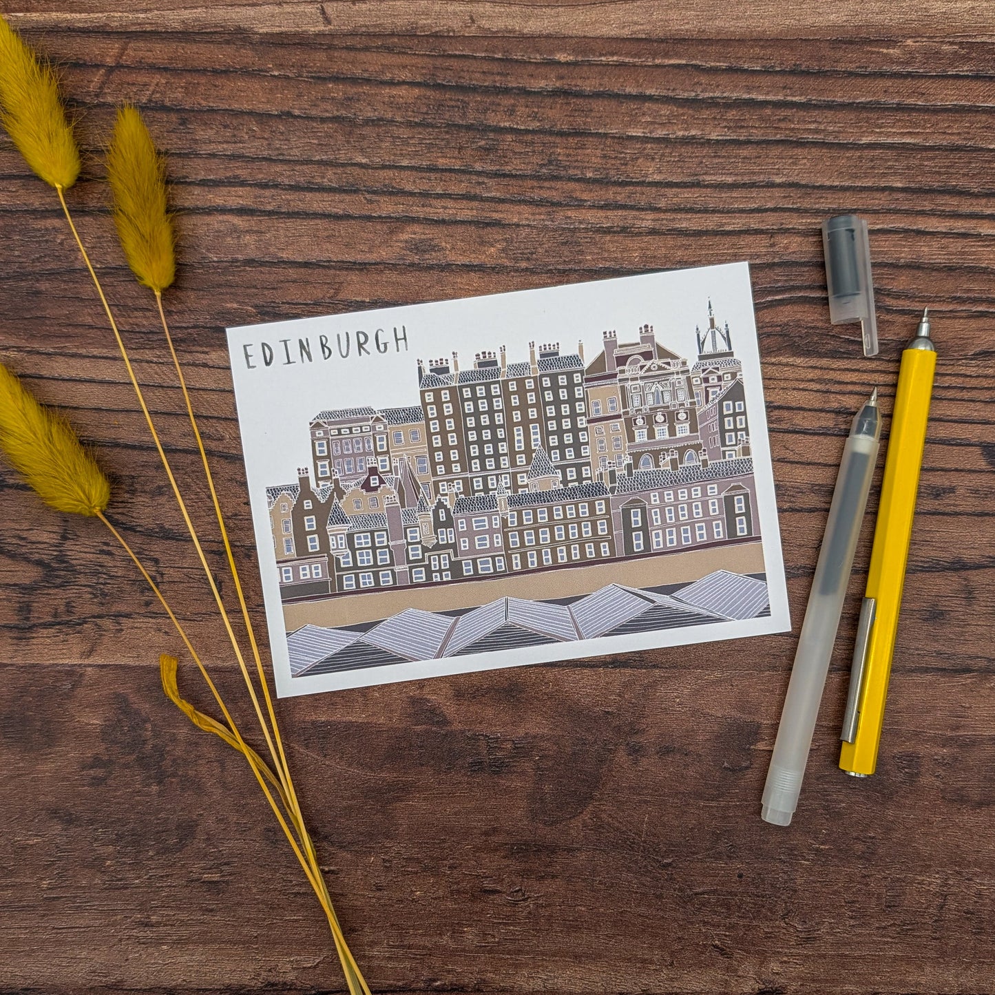 Edinburgh Illustrated Postcard