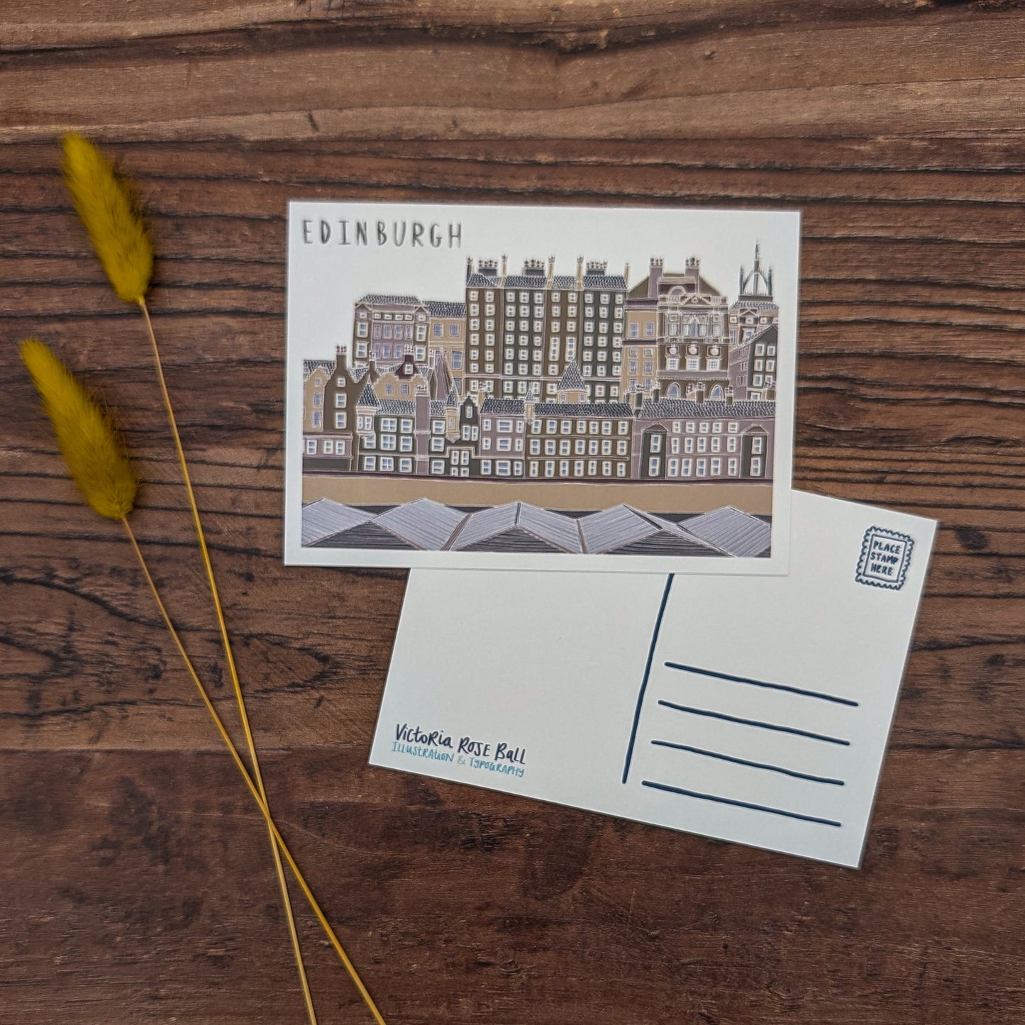 Edinburgh Illustrated Postcard
