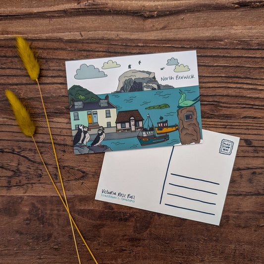 North Berwick East Lothian Illustrated Postcard