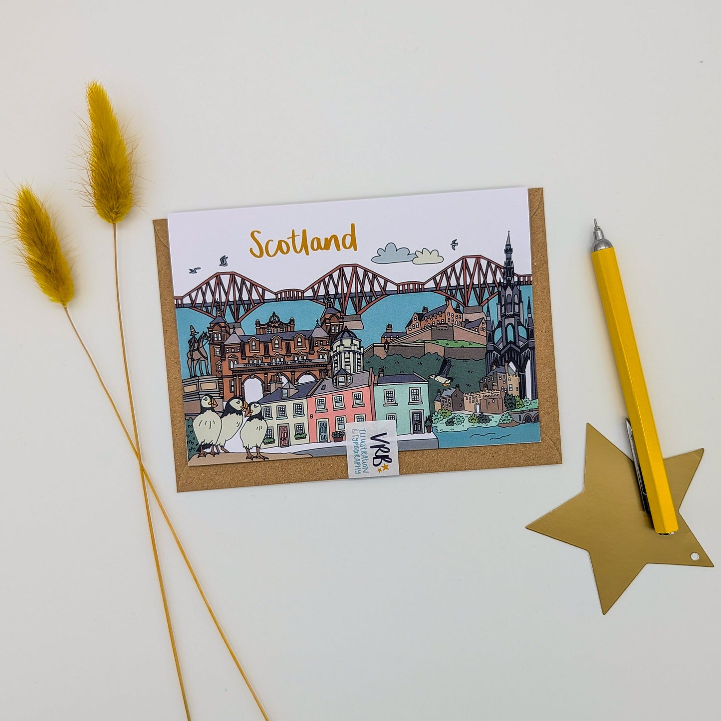 Scotland Illustrated Card
