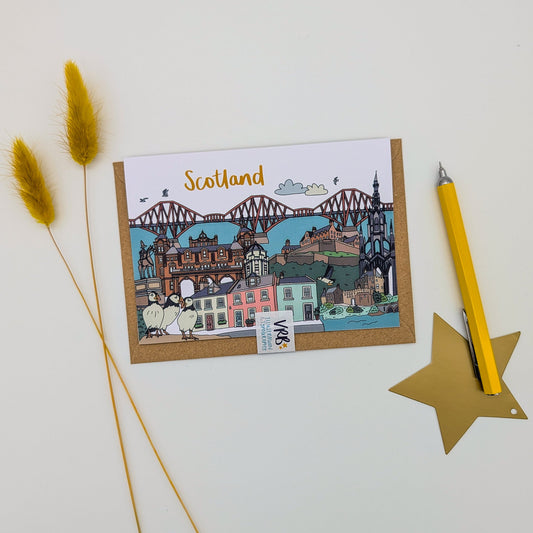 Scotland Illustrated Card