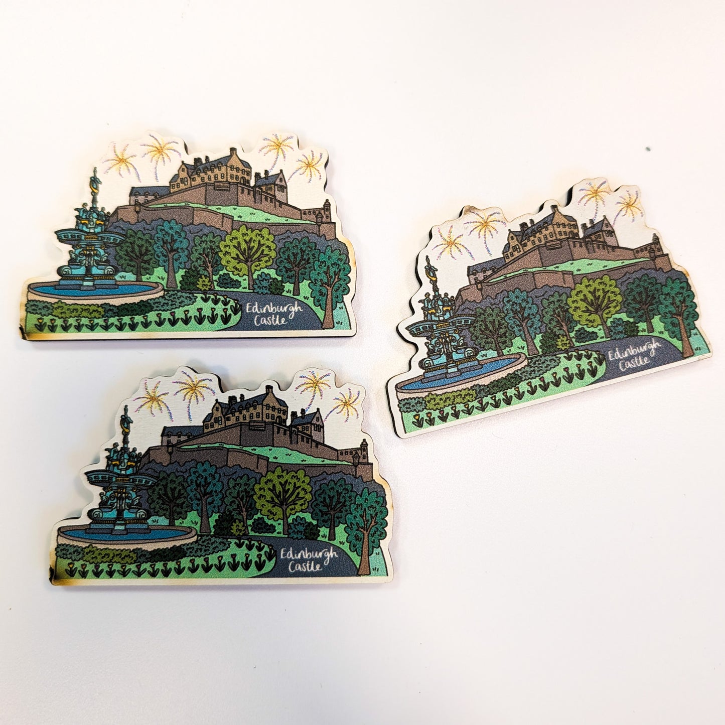 Edinburgh Castle Wooden Magnet SALE