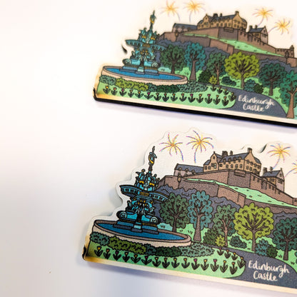 Edinburgh Castle Wooden Magnet SALE