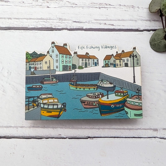 Fife Fishing Villages Illustrated Magnet