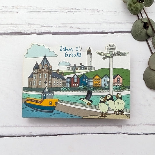 John O'Groats Illustrated Magnet